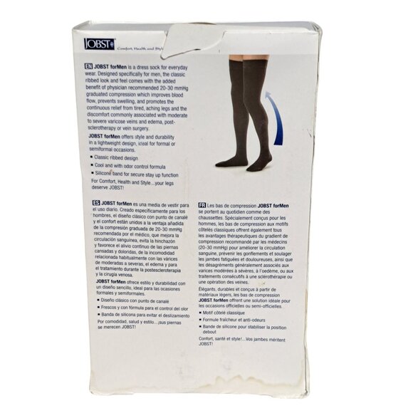 Jobst forMen Mens Compression Thigh Socks 20-30 mmhg Supports Therapeutic Closed - Picture 16 of 16